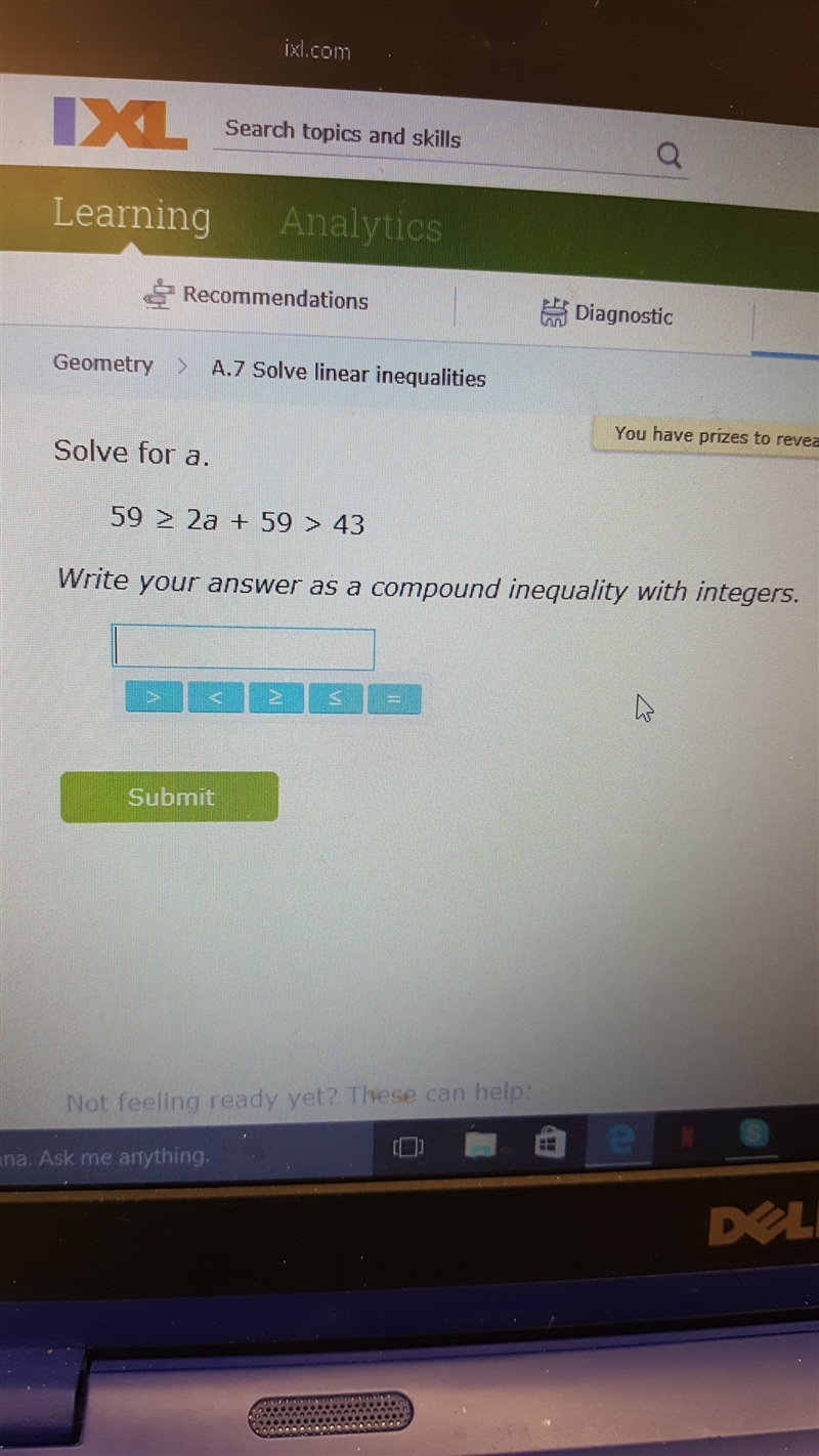 Solve for a 59>2a+59>43-example-1