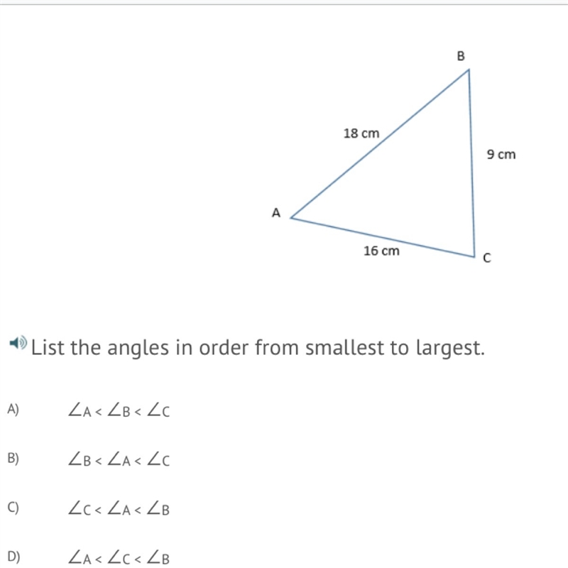 List the angles from smallest to greatest-example-1