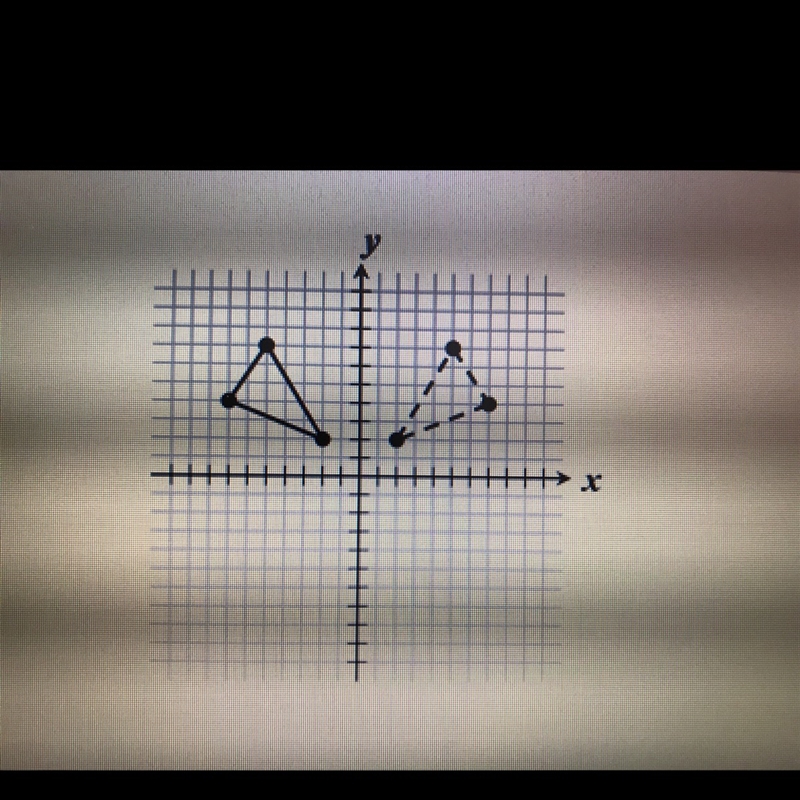 These two triangles can be shown to be congruent using which transformation? A) reflection-example-1