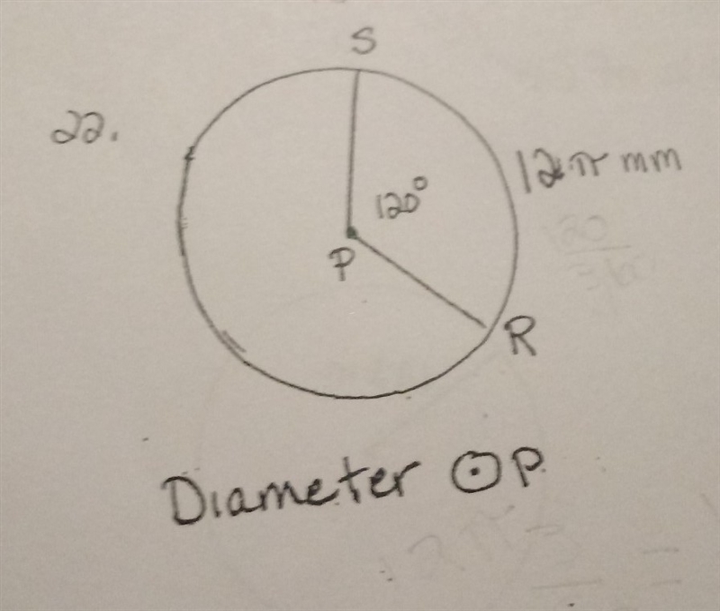 What is the diameter of circle p?-example-1