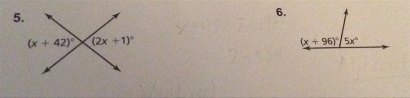 Tell whether the angles are adjacent or vertical. Then find the value of X-example-1