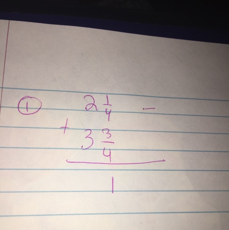 When I added 1 + 3 I got 4/4 which is 1 whole do I add that to the whole number (2+3=6) ?-example-1