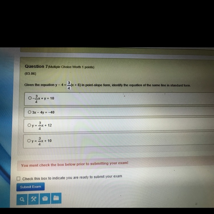 Identify the equation of the same line in standard form-example-1