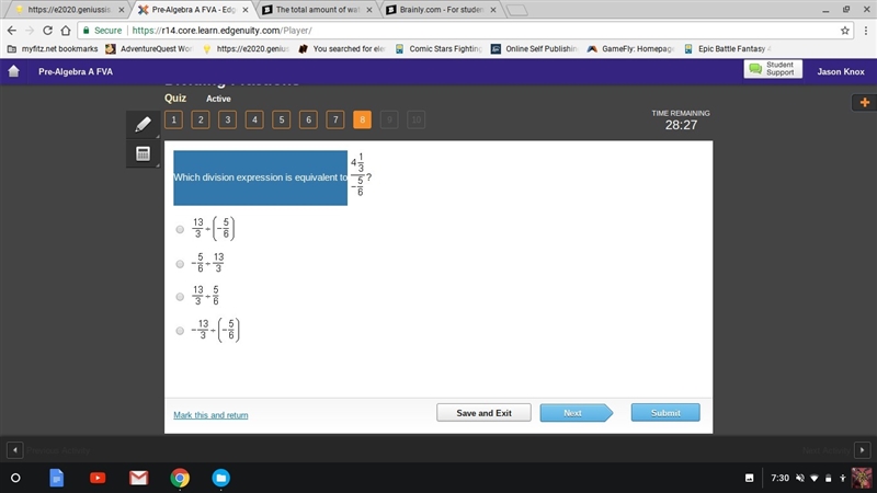 Which division expression is equivalent to-example-1