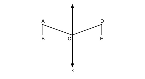 In the diagram, mc124-2.jpgDEC is a _____ of mc124-3.jpgABC across line k.-example-1