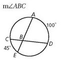 The measure of angle ABC = ??? degrees.-example-1