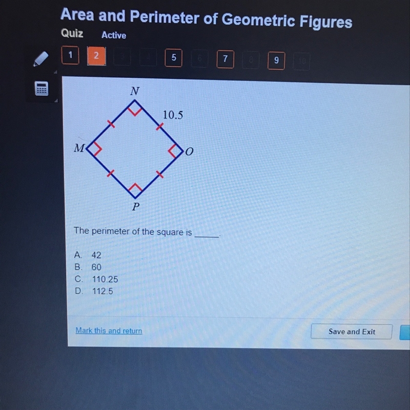 What is the perimeter of the square?-example-1