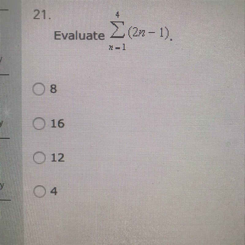 Evaluate 4 E (2n-1) n=1-example-1