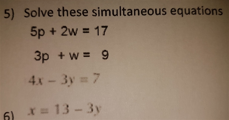 Solve the simultaneous equations.-example-1