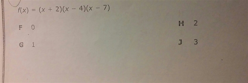 How many zeros does this equation have?-example-1