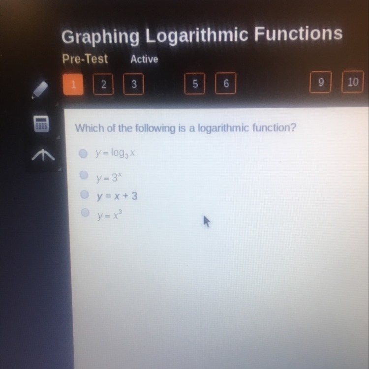 Which of theses are log functions?-example-1