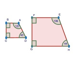 Are the following figures similar? answers: A) No; the corresponding angles are not-example-1