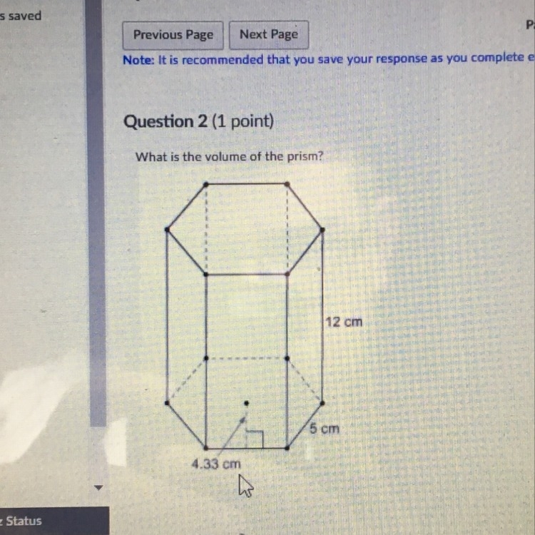 What is the volume of the prism 259.8cm3 779.4cm3 1558.8cm3 25.98cm3-example-1