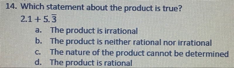 Which statement about the product is true? 2.1+5.3-example-1