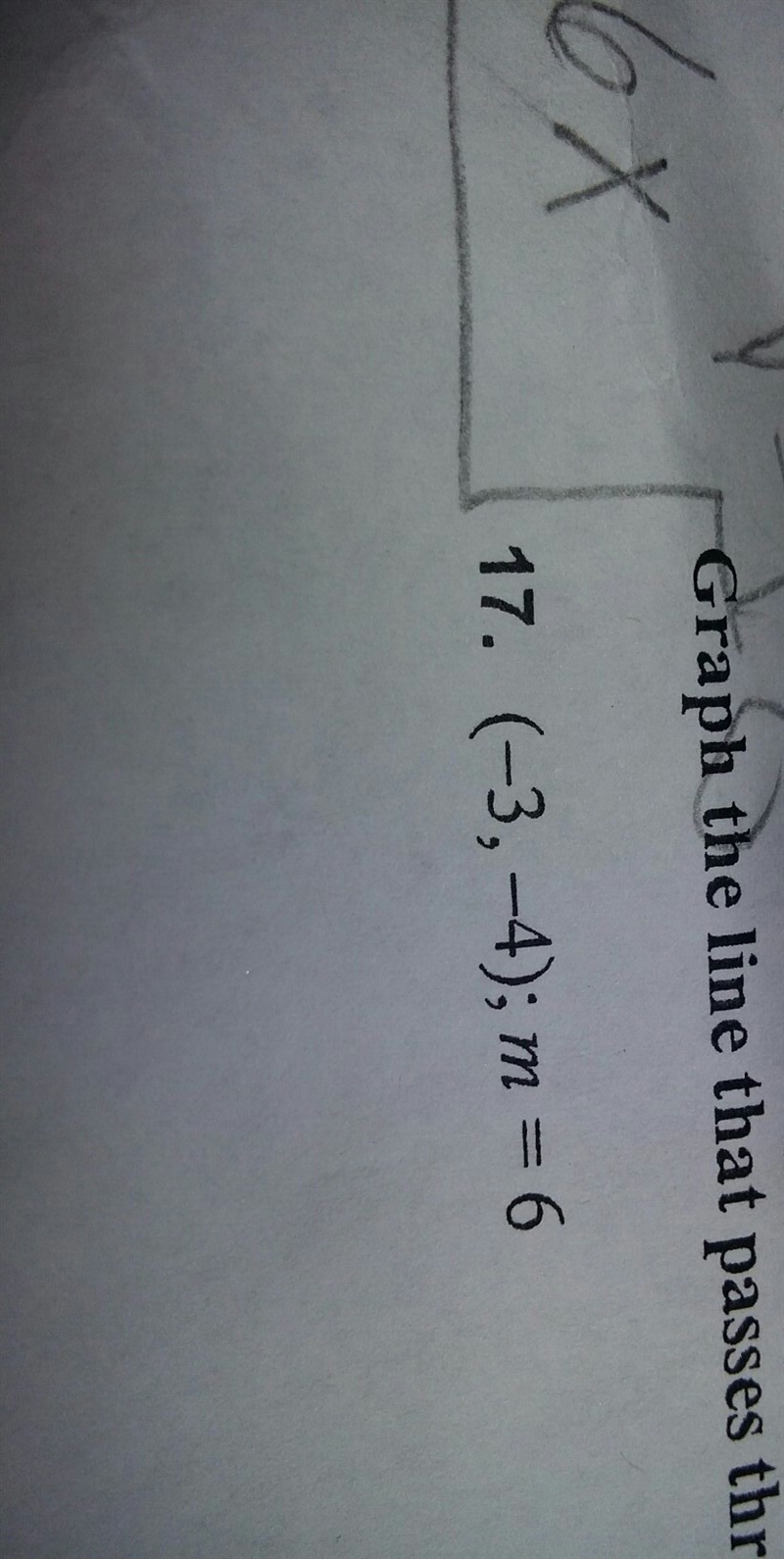 How to graph (-3,4) ;m=6-example-1