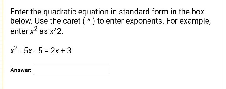 Enter the equation in standard form-example-1