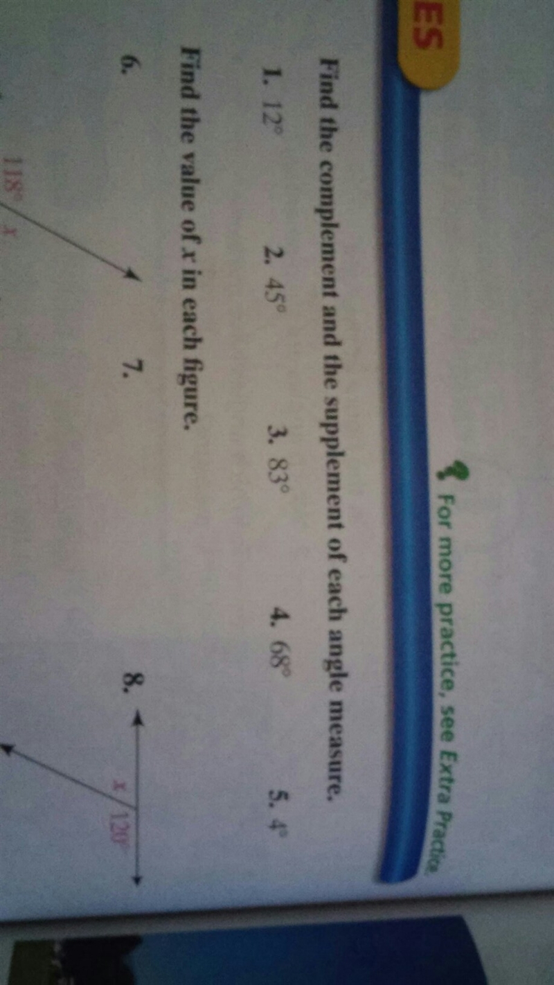 How do you find a complementary and supplementary angles-example-1