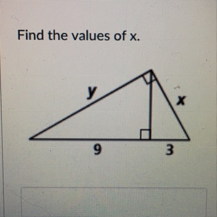 Right angle triangle problem solve for x-example-1