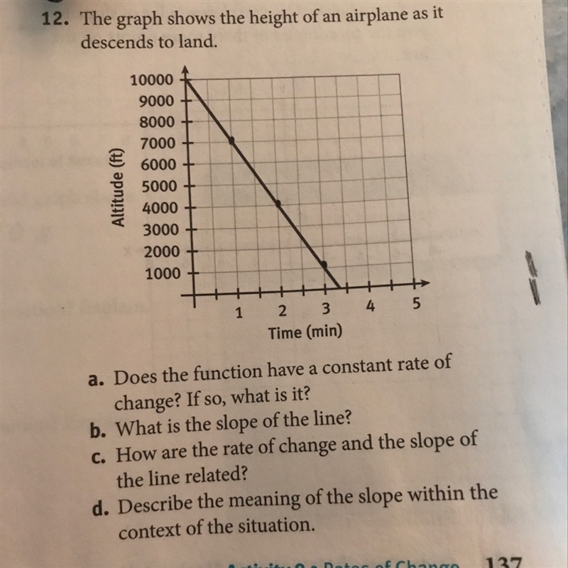 Does the function have a constant rate of change?-example-1