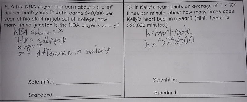 Are my formulas for 9 and 10 correct? i feel like something may be off-example-1