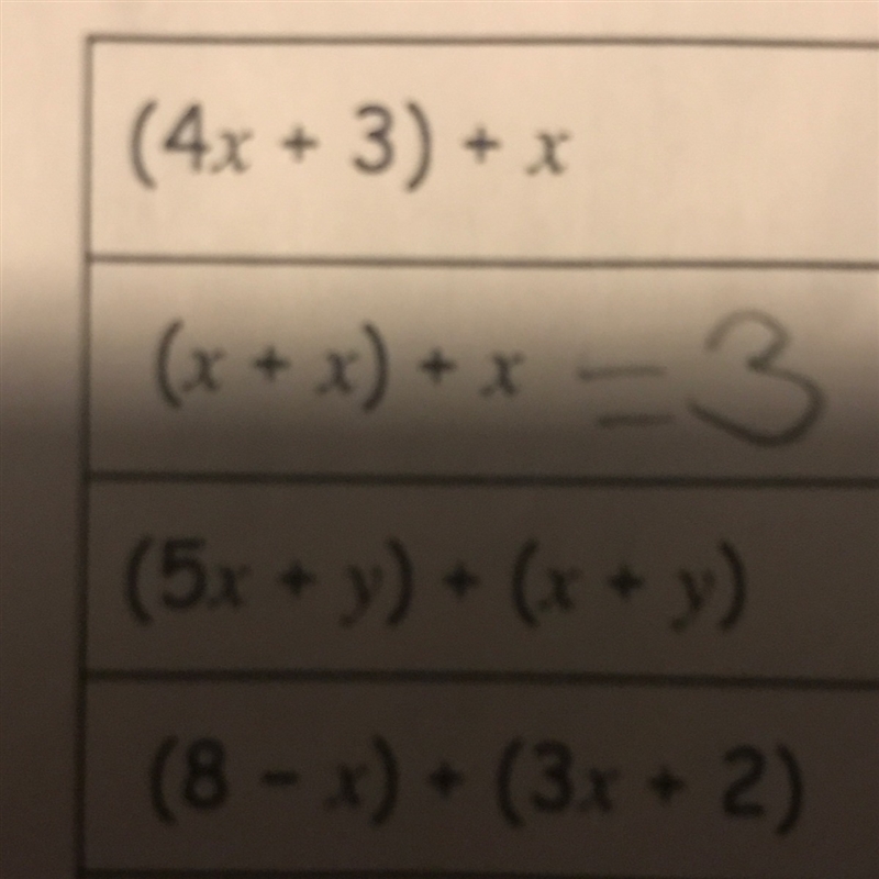 (4x +3) + x (It doesn’t say the number that represents )-example-1