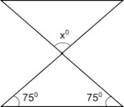 Find the measure of angle x in the figure below: a. 15 b. 25 c. 30 d. 60-example-1