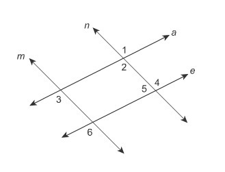 In the figure, a∥e , m∥n , and m∠2 = 117°. What is m∠5 ? 63° 90° 117° 180°-example-1