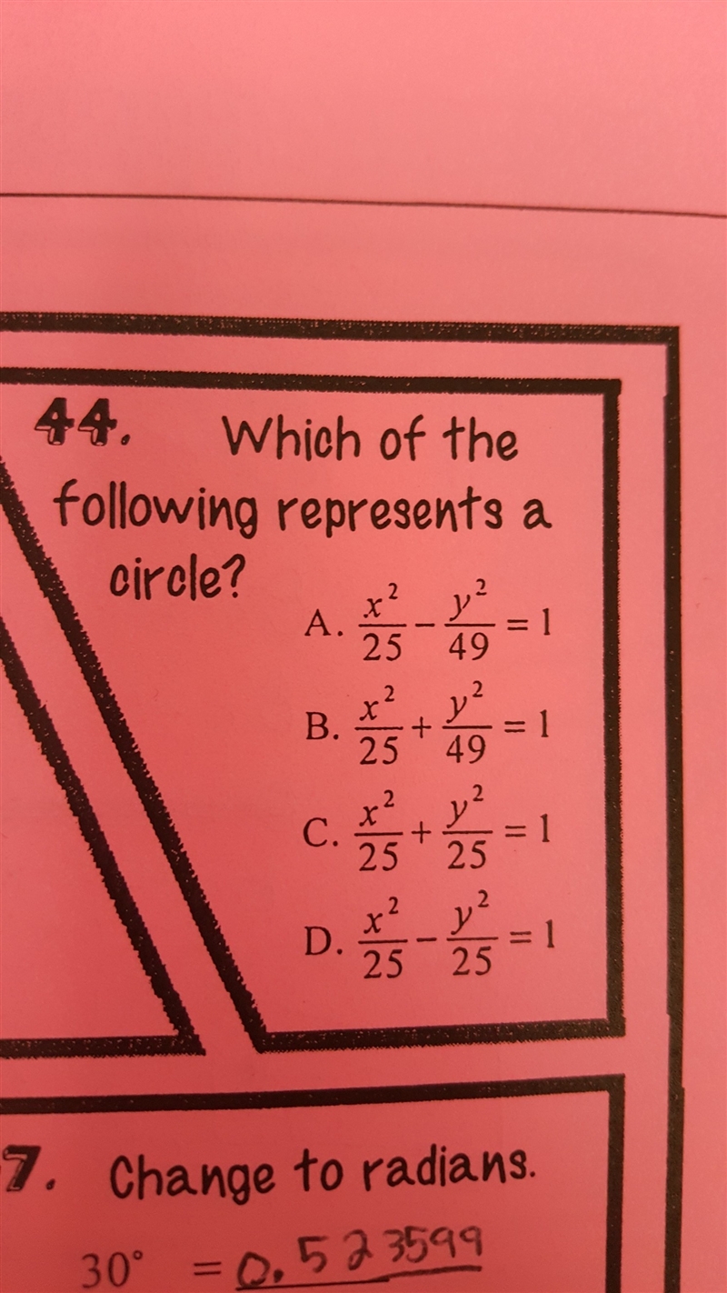 Which of the following represents a circle-example-1