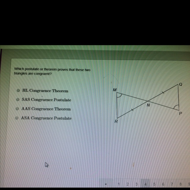 PLEASE HELP ME Which postulate or theorem proves that these two triangles are congruent-example-1