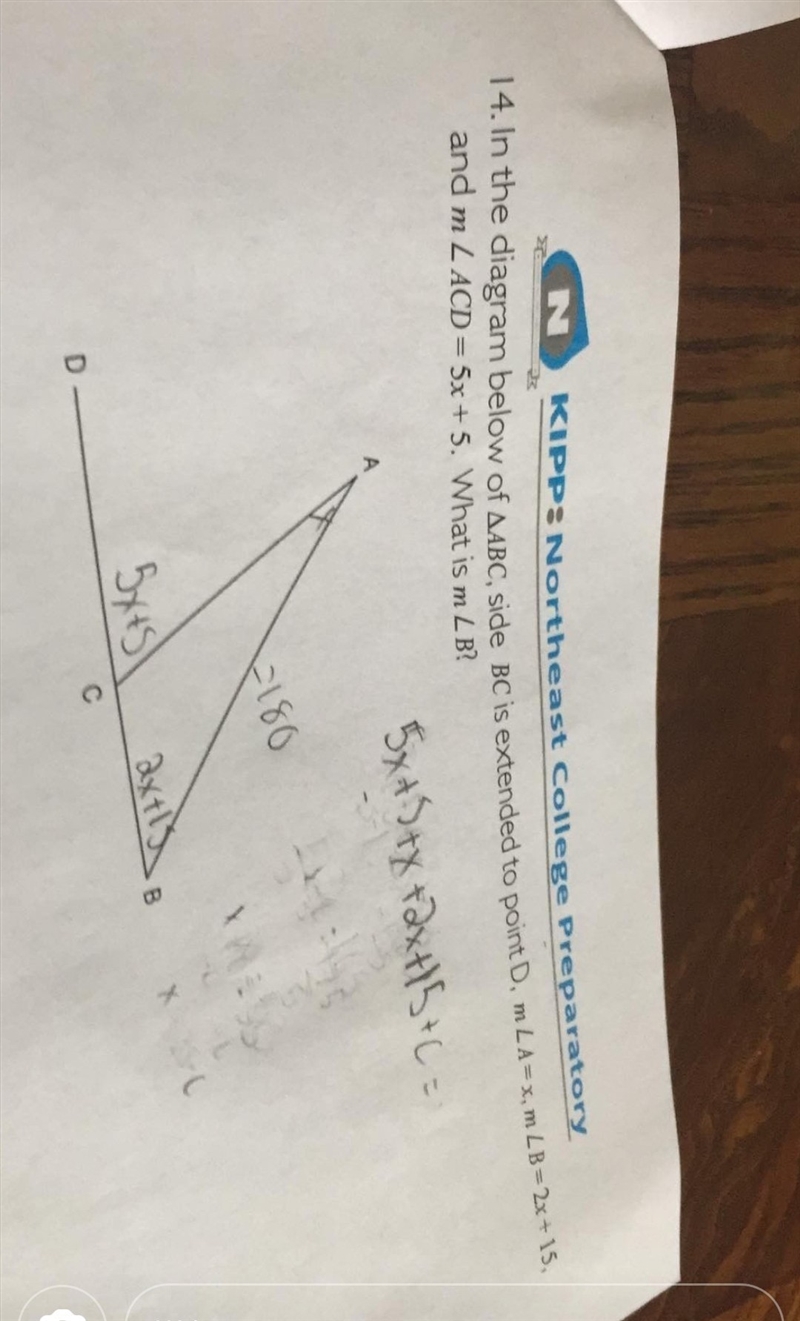 What is the measure of Angle B?-example-1