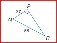 Find the measure of Angle R to the nearest tenth. a. 34.7 degrees b. 31.9 degrees-example-1