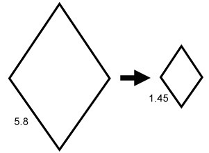 The first figure is dilated to form the second figure. Which statement is true? The-example-1