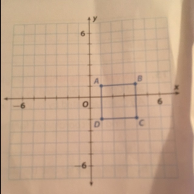 Use the rule (x, y) (x - 2, y - 4) to graph the image of the rectangle. The. Describe-example-1