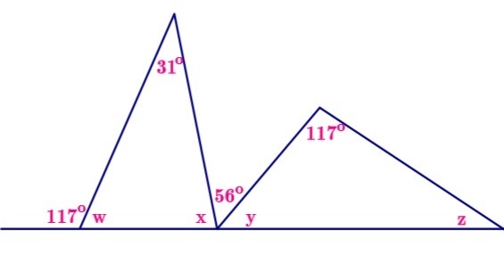 ***Help PLZZ** 13. Find the measures of w, x, y and z. (3 points)-example-1