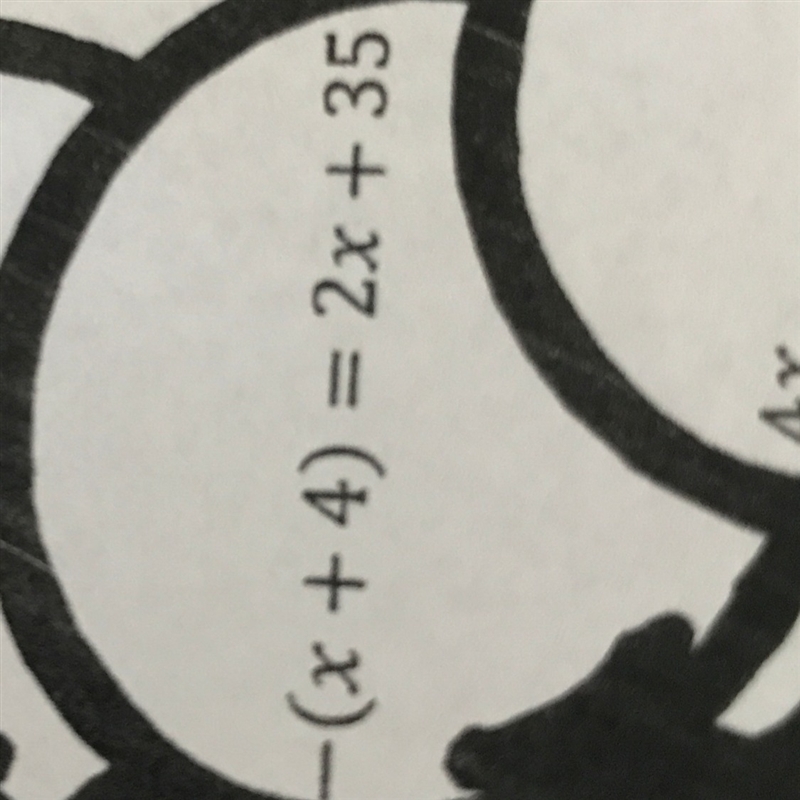 -( x + 4 ) = 2x + 35-example-1