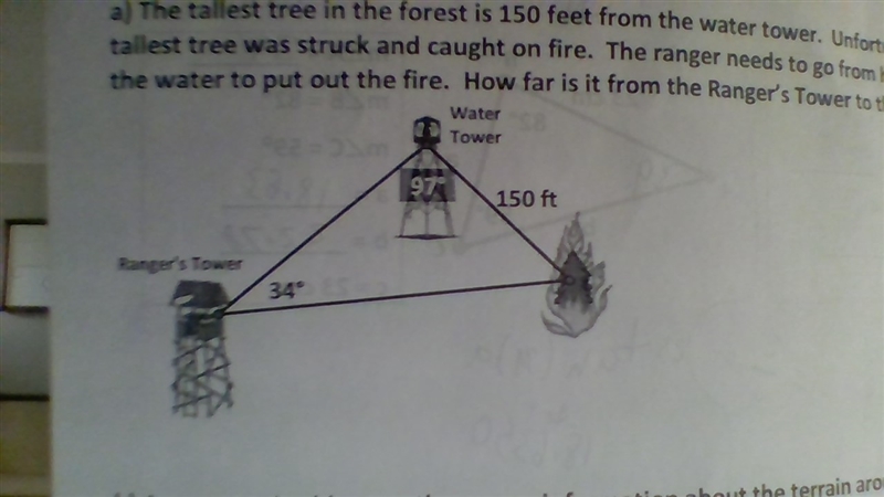 the tallest tree in the forest is 150 feet from the water tower. unfortunatly in a-example-1