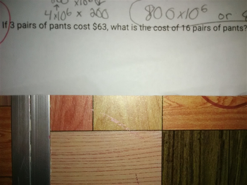 If 3 pairs of pants cost $63 what is the cost of 16 pairs of pants?-example-1