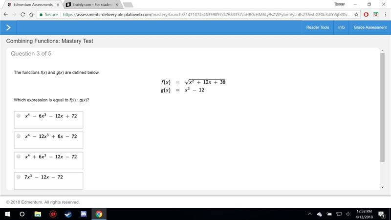 Which expression is equal to f(x) · g(x)?-example-1