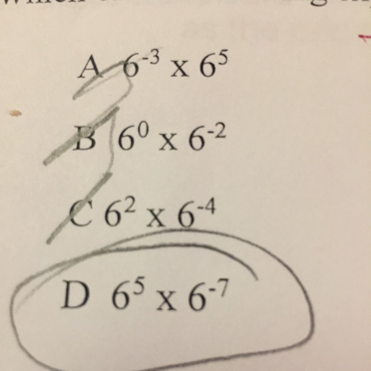 Which of the following expressions is not equivalent to 1/36-example-1