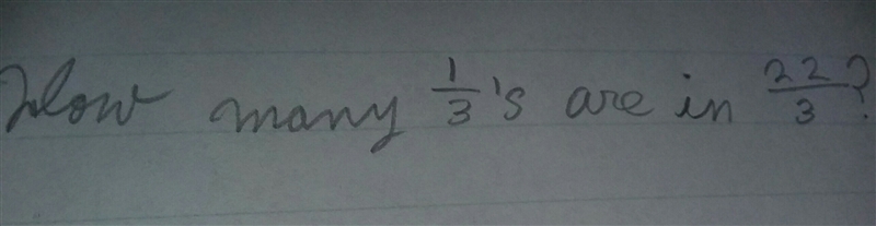 How many 1/3's are in 22/3?-example-1