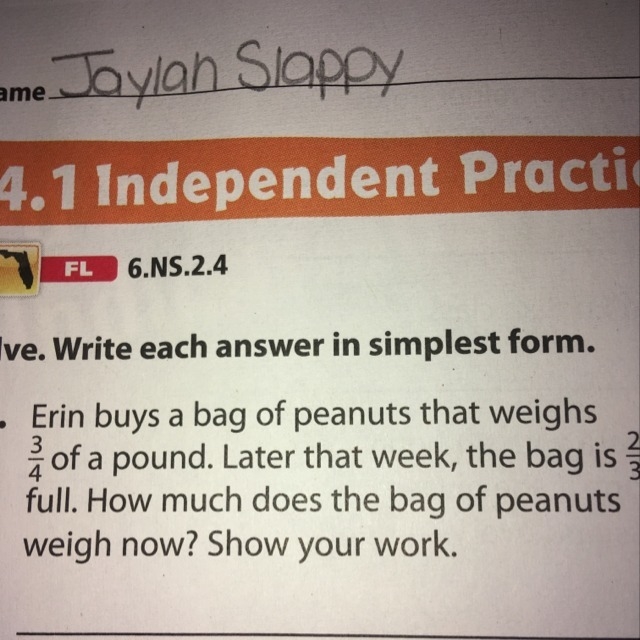 How much does the bag of peanuts weigh now?-example-1