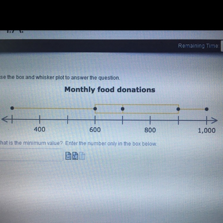 Use the box and whisker plot to answer the question what is the minimum value-example-1