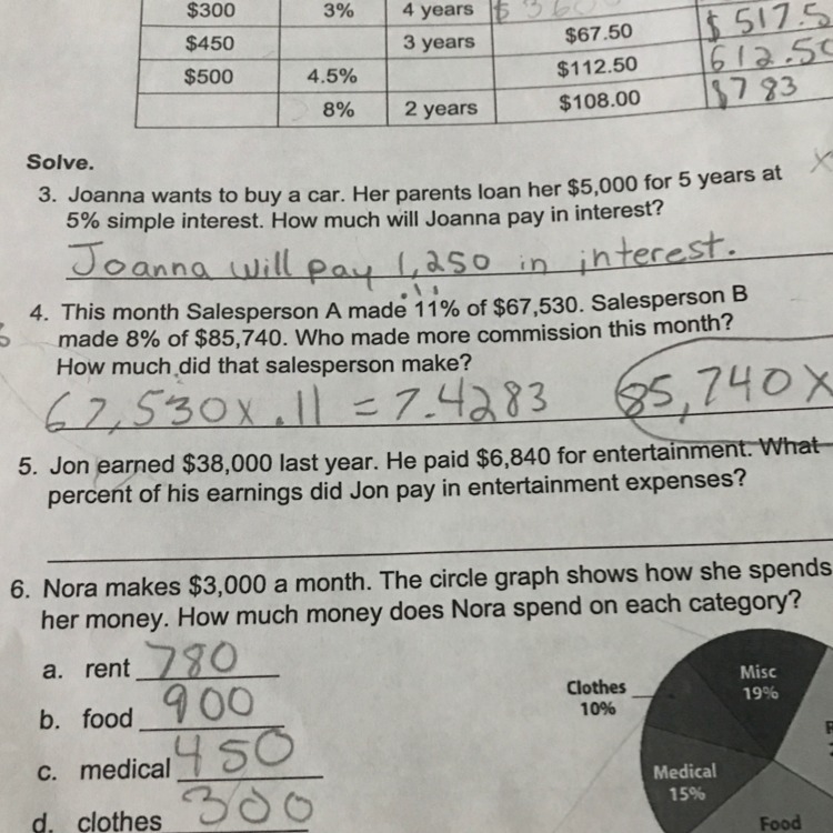 I need help on number 5 please and thanks-example-1