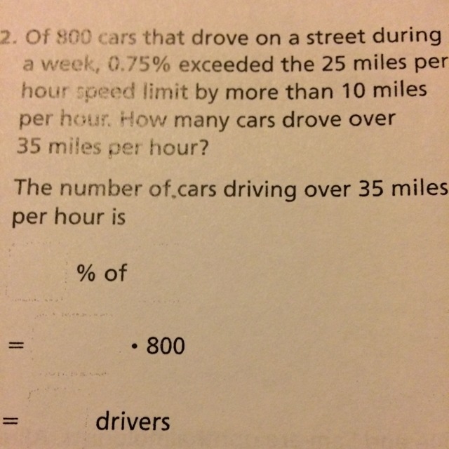 How many cars drove over 35 miles per hour?-example-1