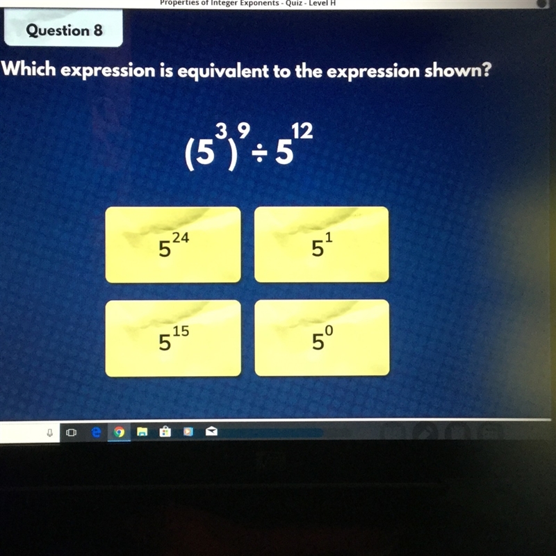 Which expression is equivalent to the expression shown please help!!!-example-1