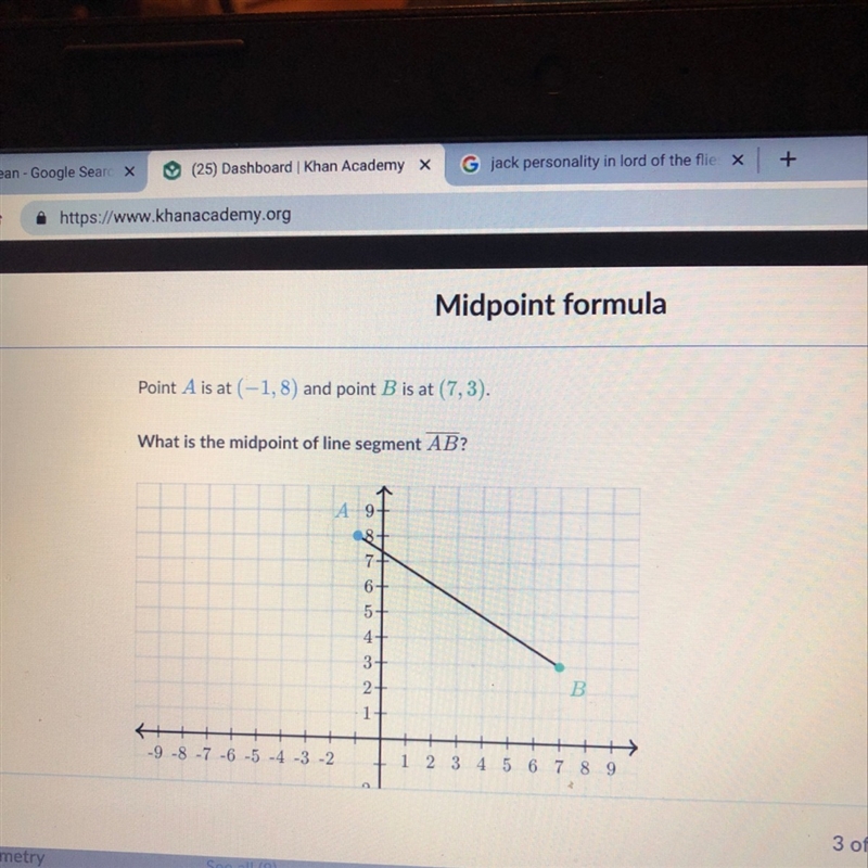 What is the midpoint of line segment AB?-example-1