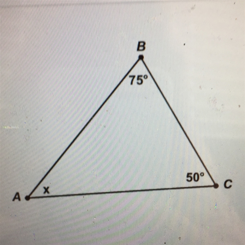 What is the value of x? x = __°-example-1