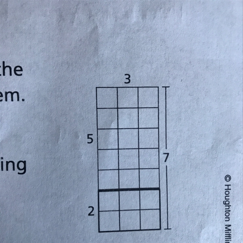 Find the area of the large rectangle by finding the area of the two small rectangles-example-1