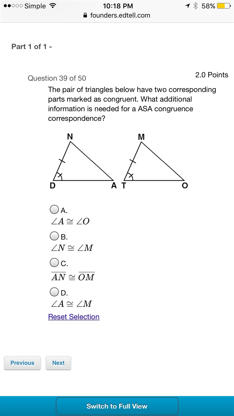 Geometry math question no Guessing and Please show work thank you-example-1