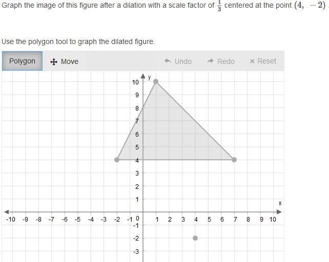 Graph the image of this figure after a dilation with a scale factor of 13 centered-example-1